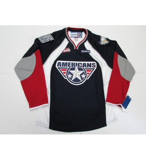 Custom WHL Tri City Americans 2009-Pres Road Premier Hockey Jersey Blue